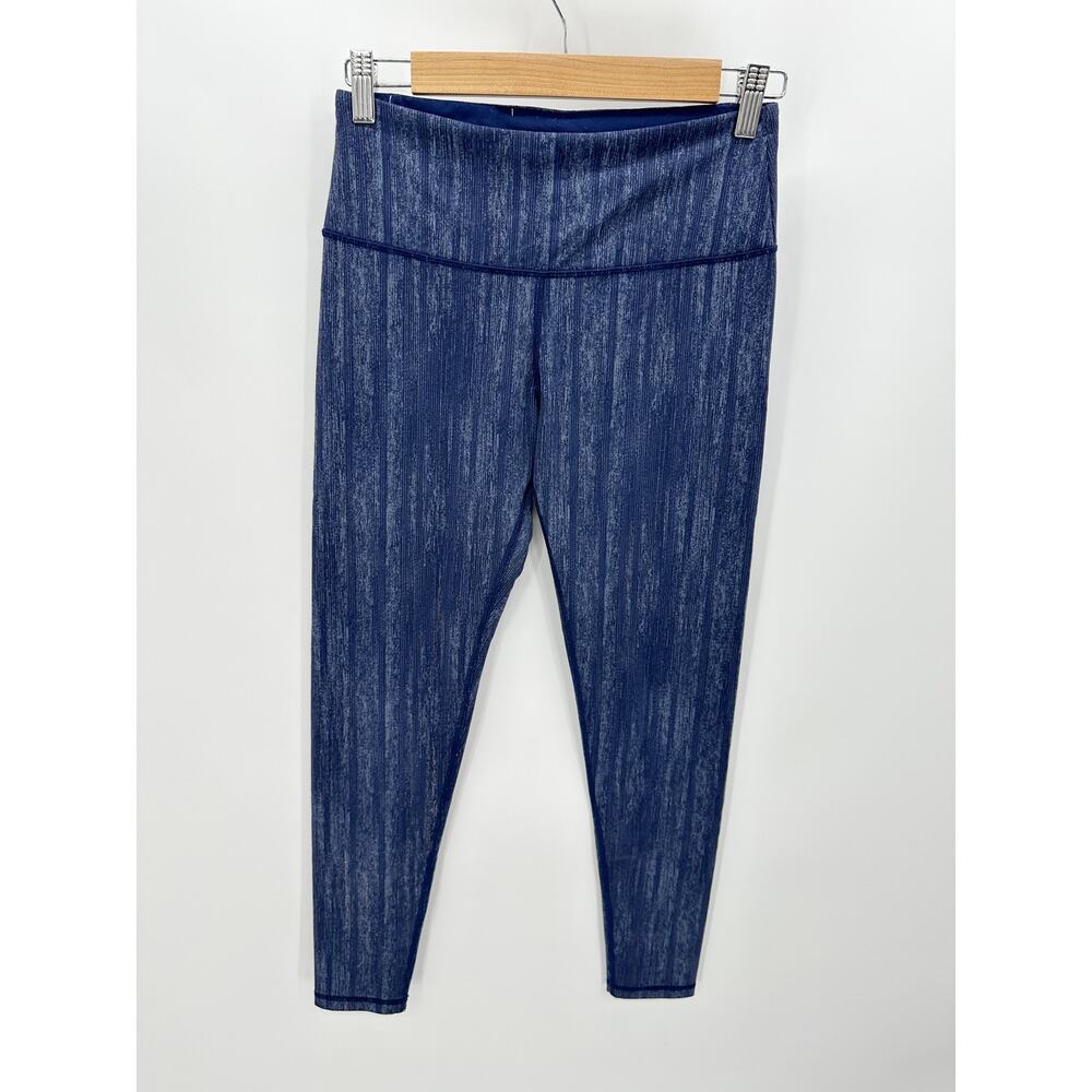 Victoria Sport Blue Printed Knockout Mid Rise Leggings Womens Size Small